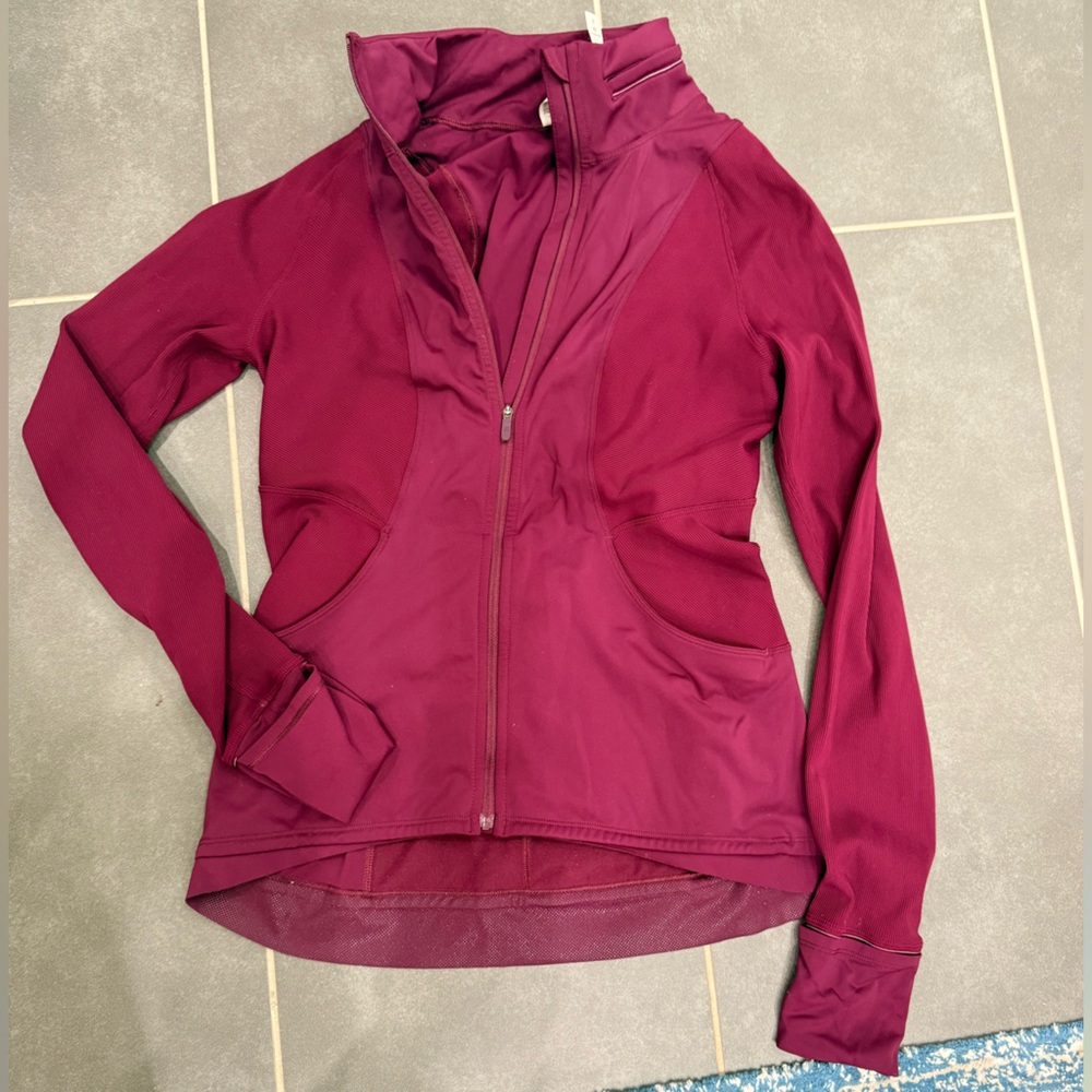 Bold plum lululemon Zip-Up Jacket with hood